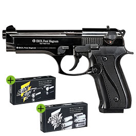 Ekol Firat Magnum Schreckschusspistole Kal. 9mm P.A.K. Vollmetall brniert inkl. 2x 50 Platzpatronen