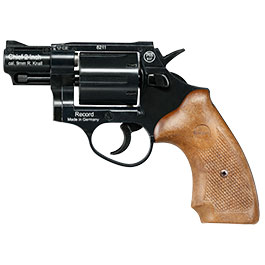 Record Chief 2 Zoll Schreckschuss Revolver Kal. 9 mm R.K. schwarz mit braunen Griffschalen
