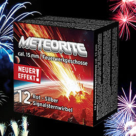 Umarex Signaleffekt Leucht-Signalsternwirbel Meteorite rot/silber 12 Stck