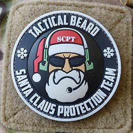 JTG 3D Rubber Patch mit Klettflche Tactical Beard Santa Claus Protection fullcolor