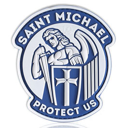 JTG 3D Rubber Patch mit Klettflche Saint Micheal blau/wei