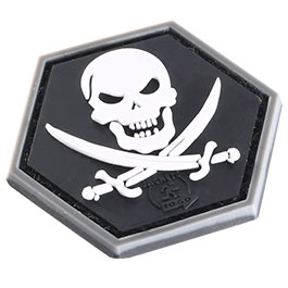 JTG  3D Rubber Patch Pirate Skull schwarz Klettfläche Bild 1 xxx: