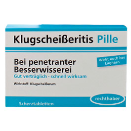 Scherzartikel Schokolinsen Klugscheißeritis Pille