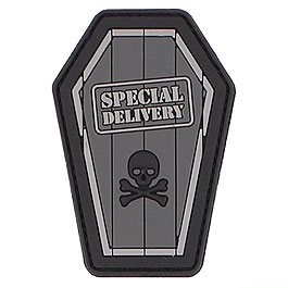 3D Rubber Patch mit Klettflche Special Delivery schwarz/grau