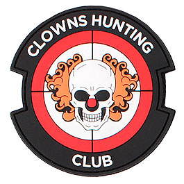 3D Rubber Patch mit Klettflche Clowns Hunting Club fullcolor