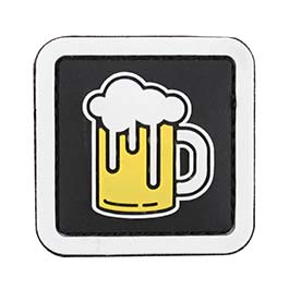 3D Rubber Patch mit Klettflche Bierkrug fullcolor