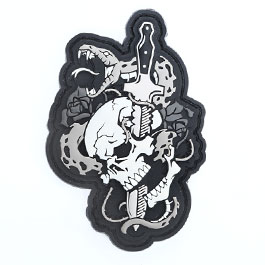 Mil-Spec Monkey 3D Rubber Patch mit Klettflche Skull Snake 1 urban