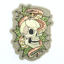 Mil-Spec Monkey 3D Rubber Patch mit Klettflche Skull Snake 2 multicam