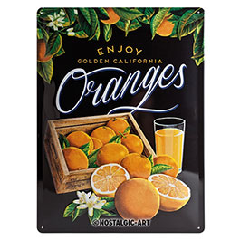 Blechschild Enjoy Oranges 30 x 40 cm