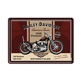 Blechpostkarte Harley Davidson Panhead