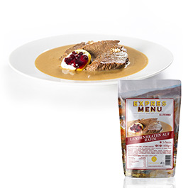 Outdoor-Mahlzeit Lendenbraten auf Rahm glutenfrei