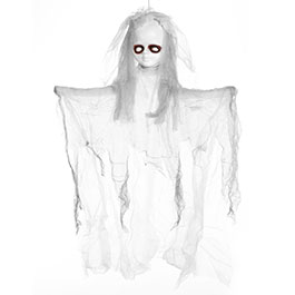 Halloween-Figur Horrorpuppe zum Aufhängen mit LEDs