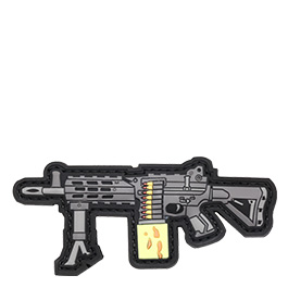 G&G 3D Rubber Patch mit Klettflche LMG Airsoft Light Machine Gun grau