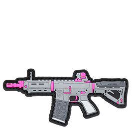 G&G 3D Rubber Patch mit Klettflche GR4 G26 BP Airsoft Sturmgewehr grau/pink