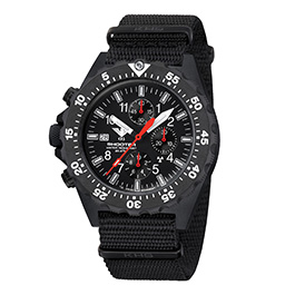 KHS Armbanduhr Shooter MKII Chronograph Natoband schwarz