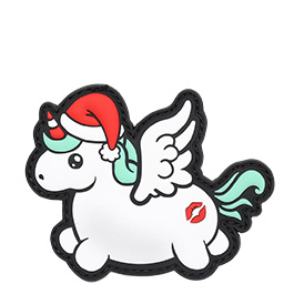 JTG 3D Rubber Patch mit Klettflche Christmas Unicorn fullcolor