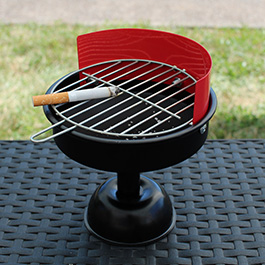 Aschenbecher Mini BBQ Grill Indoor/Outdoor Metall 15 x 13 cm