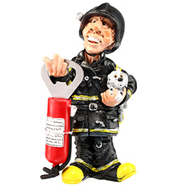 Dekofigur Funny Job Feuerwehrmann mit Flaschenöffner