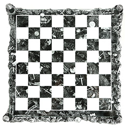 Ritter Zinnschachspiel mit Glasbrett und Diorama Bild 8