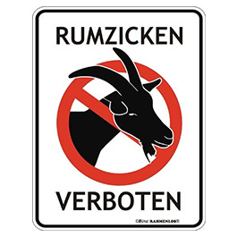 Blechschild Rumzicken verboten!