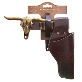 Longhorn Holster mit Grtel braun fr Spielzeugpistolen