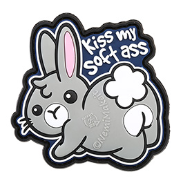 JTG 3D Rubber Patch mit Klettflche Kiss my Soft Ass fullcolor