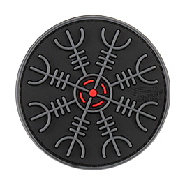 JTG 3D Rubber Patch mit Klettflche Helm of Awe blackops/rot