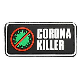 3D Rubber Patch mit Klettfläche Corona Killer