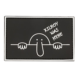 101 INC 3D Rubber Patch mit Klettflche Kilroy was here schwarz/wei