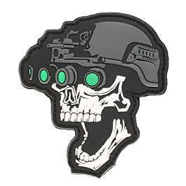 101 INC. 3D Rubber Patch mit Klettflche Night Vision Skull fullcolor