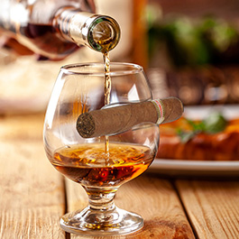 Barbuzzo Cognacglas mit Zigarrenablage 330ml