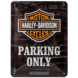 Blechschild Harley-Davidson Parking Only 15 x 20 cm