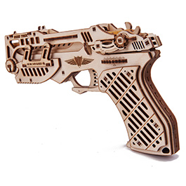 3D Holzpuzzle Pistole 122 Teile schussfähig Bild 2