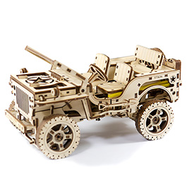 3D Holzpuzzle 4X4 Jeep 570 Teile fahrfähig Bild 2