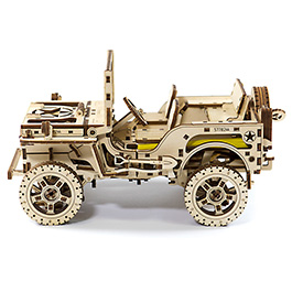 3D Holzpuzzle 4X4 Jeep 570 Teile fahrfähig Bild 3