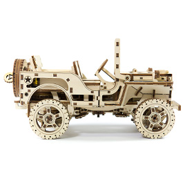 3D Holzpuzzle 4X4 Jeep 570 Teile fahrfähig Bild 4