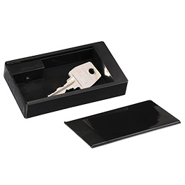 Magnetische Schlüsselbox mit Schiebedeckel schwarz 9,2x5,4x1,7 cm Bild 3