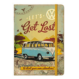 Notizbuch VW Bulli - Let`s Get Lost 15 x 21,5 cm