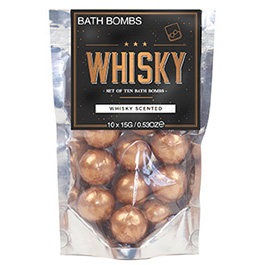 Whiskey Badebomben mit Glittereffect 10 Stck