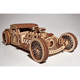 3D Holzpuzzle Hot Rod 280 Teile fahrfhig