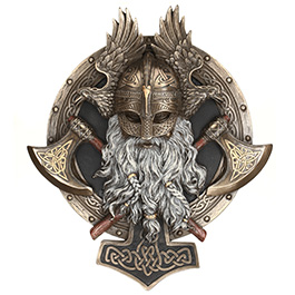 Wandschild Walhalla bronziert 23 x 27 cm