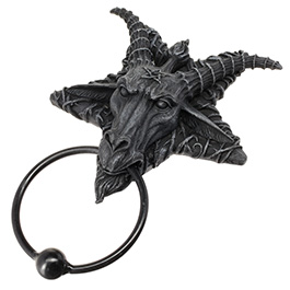 Trklopfer Baphomet mit Metallklopfer schwarz