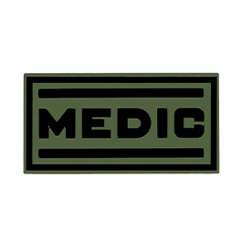 101 INC. 3D Rubber Patch mit Klettflche Medic oliv/schwarz