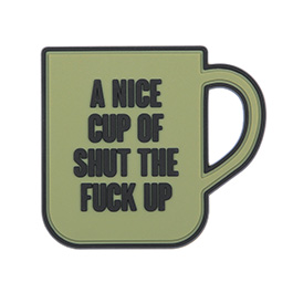 101 INC 3D Rubber Patch mit Klettflche A Nice Cup... oliv/schwarz