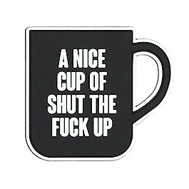 101 INC 3D Rubber Patch mit Klettflche A Nice Cup... schwarz/wei