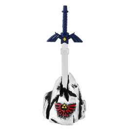 Briefffner Zelda auf Steinsockel Miniaturschwert