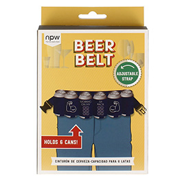 Dosengürtel Beer Belt für 6 Dosen verstellbar blau