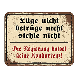 Blechschild Regierung