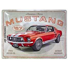 Blechschild Ford Mustang GT 1967 Red 40 x 30 cm