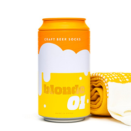 Kleinbild 1 Craft Bier Socken Blonde in der Bierdose Gr. 41-45